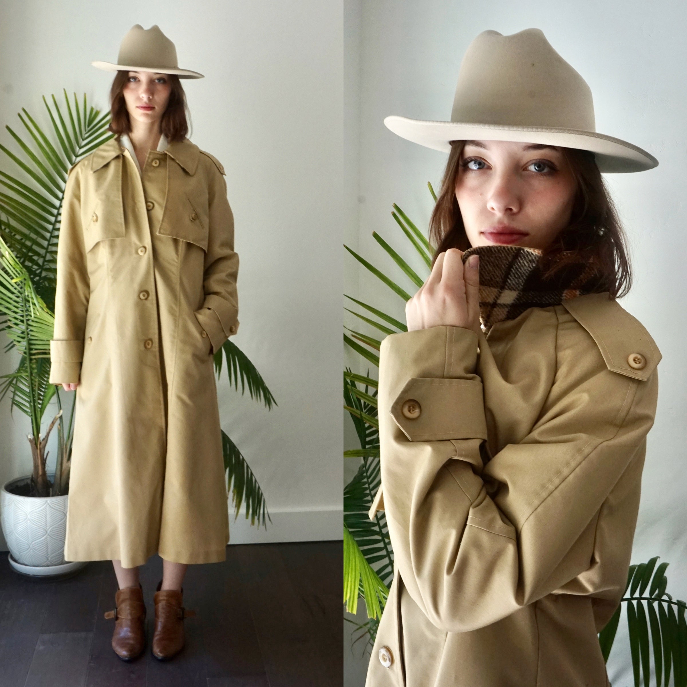 LOUIS VUITTON MACKINTOSH Trench Coat 38 Beige Authentic Women Used from  Japan