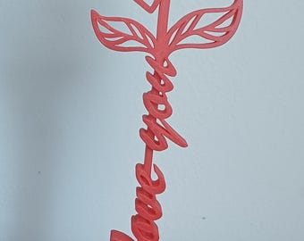 3D Personalized Rose - Unique Gift