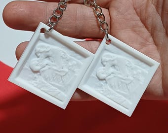 Personalisierter Schlüsselanhänger mit Deinem Foto | Beleuchtete 3D-Lithophane | Originelles Geschenk für Paare, Haustiere oder Geburtstage