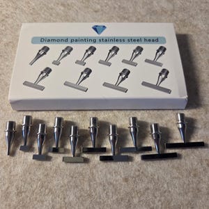 Accessoires en acier inoxydable, lot de 10 / Peinture diamant