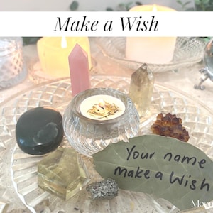 MAKE A WISH Candle Ritual - Manifestation & Intention Setting - Custom Candle Burned for You