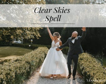 Sort pour bougie Beau temps et ciel dégagé – Bénédiction personnalisée, jour du mariage (photo rituelle numérique)