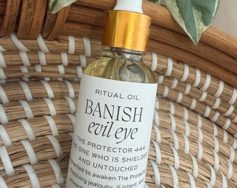 Spell Oil Banish Evil Eye – Protection, Cleansing, Grounding Intention Ritual Oil