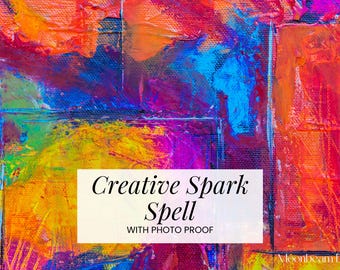 CREATIVE SPARK SPELL: laat inspiratie weer opbloeien en stimuleert de verbeelding, gepersonaliseerd creativiteitsritueel