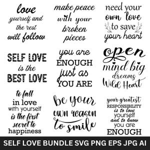 自己愛 svg png バンドル、ボヘミアン モチベーション SVG PNG バンドル、モチベーション SVG、ポジティブな引用 svg、肯定 svg、エンパワーメントされた女性 SVG