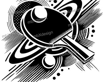 SVG file, PDF file, table tennis, laser cut, digital file, ping pong, plotter file
