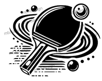 SVG file, PDF file, plotter, table tennis, laser cut, digital file, ping pong