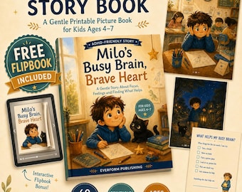 ADHD Story Book Printable PDF, Emotional Regulation for Kids (Digital Download) Free Flipbook