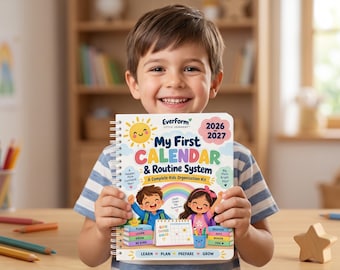 Kids Calendar Printable  Routine System | 17-Month Planner, Chore Chart & Visual Schedule