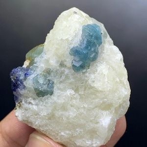 Natural fluorescent afghanite crystal on matrix, raw afghanite, afghanite specimen from Afghanistan- 31 gram