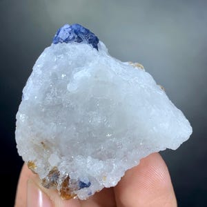 Natural blue color spinel crystal on matrix minerals specimen, spinel specimen from Afghanistan- raw spinel ,spinel stone- 36 gram