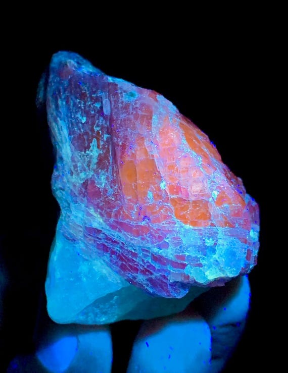 Fluorescent Purple Color Scapolite Crystal With Matrix, Rare