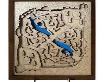 Wooden Map League of Legends Gamers Must-have gaming Wall Sculpture Decor