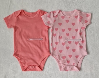 Age 2-3years Adapted Feeding / PEG Tube Bodysuits