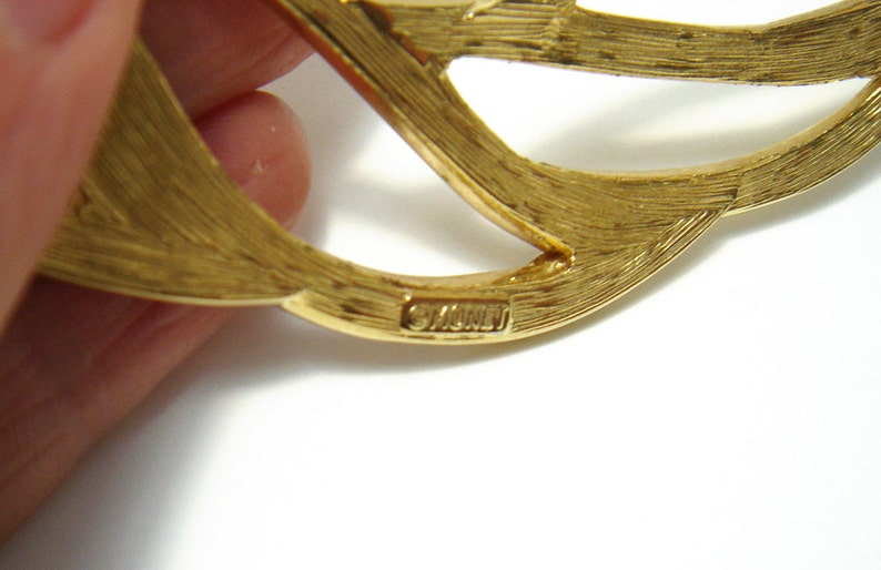 Vintage Monet Necklace Choker Gold Tone Clear Rhinestone Linked Bib