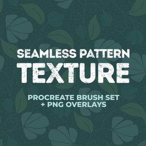 Seamless Texture Overlays + Procreate Brush Set (8 PNGs)