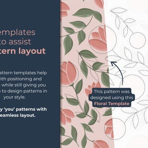 Naadloze patroonsjabloon | Herhaalbare patroonlay-out voor plakboek, png afbeelding 5