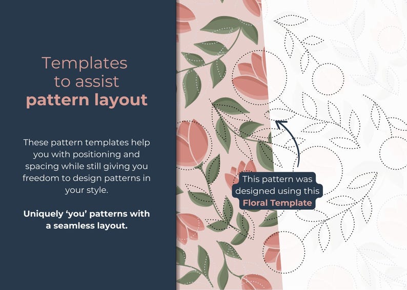 Naadloze patroonsjabloon | Herhaalbare patroonlay-out voor plakboek, png afbeelding 5