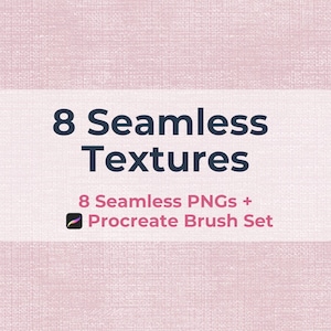 Seamless Textures Overlays PNG + Procreate Texture Brushes (8 Pack)