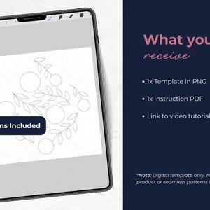 Naadloze patroonsjabloon | Herhaalbare patroonlay-out voor plakboek, png afbeelding 2