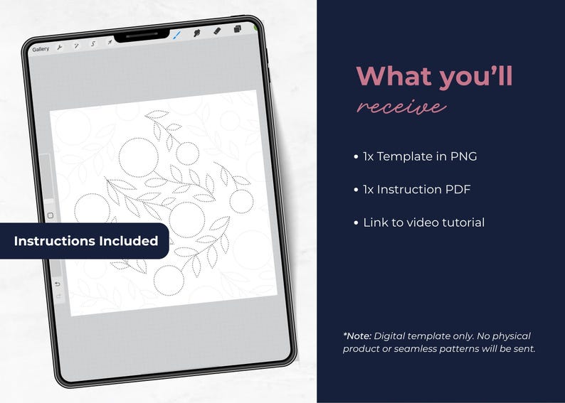 Naadloze patroonsjabloon | Herhaalbare patroonlay-out voor plakboek, png afbeelding 2