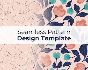 Modèle de motif procréer sans couture | Guides de motifs pour fleurs botaniques à répétition