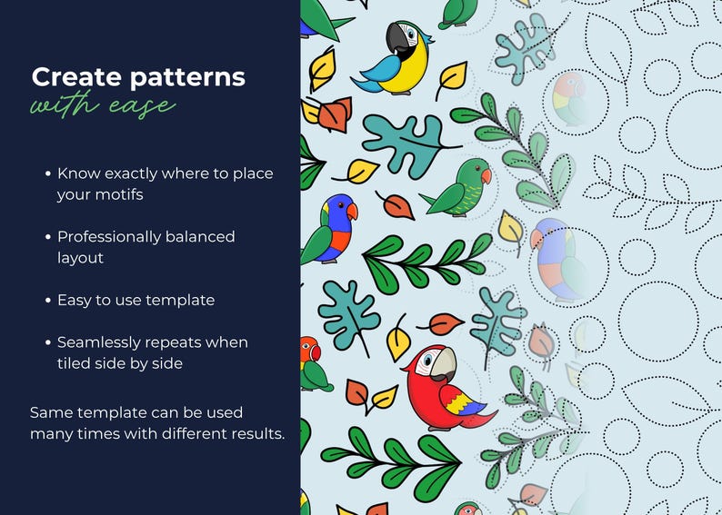 Seamless Pattern Template | Repeatable Pattern Layout for Scrapbook Paper PNG image 4