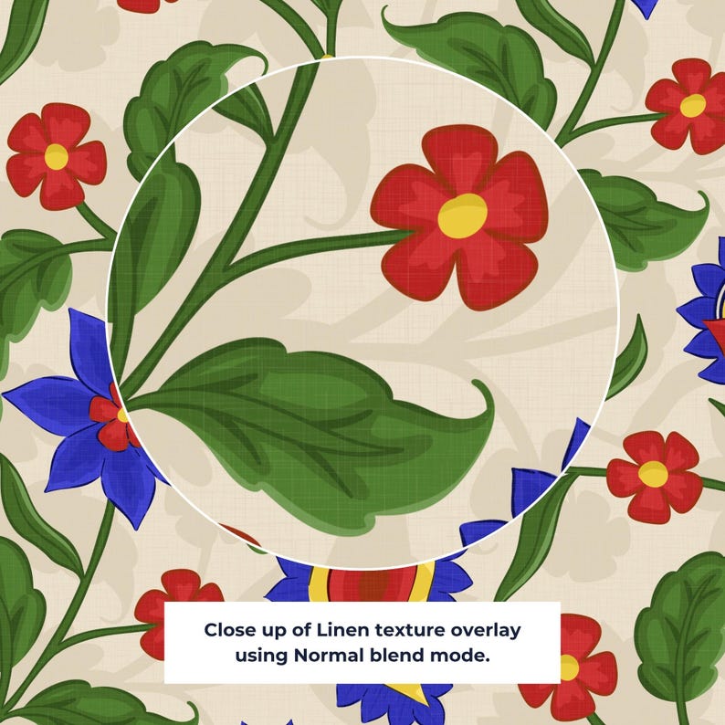 Pinceles de textura sin costuras para Procreate para diseño de patrones / Incluye texturas de lino, ratán y tela. imagen 11