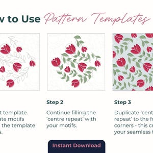 Naadloze patroonsjabloon | Herhaalbare patroonlay-out voor plakboek, png afbeelding 7