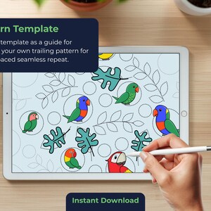 Seamless Pattern Template | Repeatable Pattern Layout for Scrapbook Paper PNG image 6