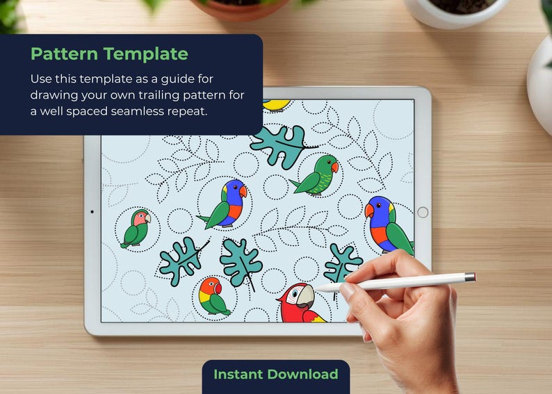 Seamless Pattern Template | Repeatable Pattern Layout for Scrapbook Paper PNG image 6