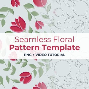 Seamless Pattern Template | Procreate Resources | Repeatable Pattern Layout PNG