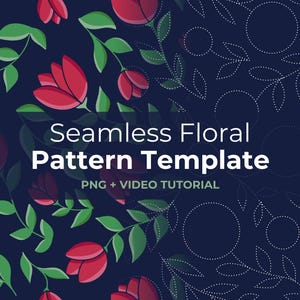 Seamless Pattern Template | Repeatable Pattern Layout for Scrapbook Paper PNG