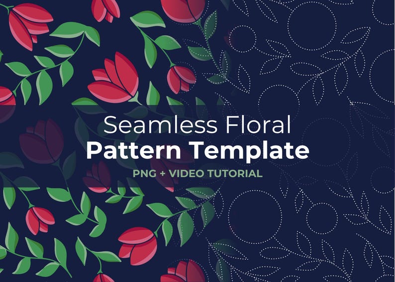 Naadloze patroonsjabloon | Herhaalbare patroonlay-out voor plakboek, png afbeelding 1