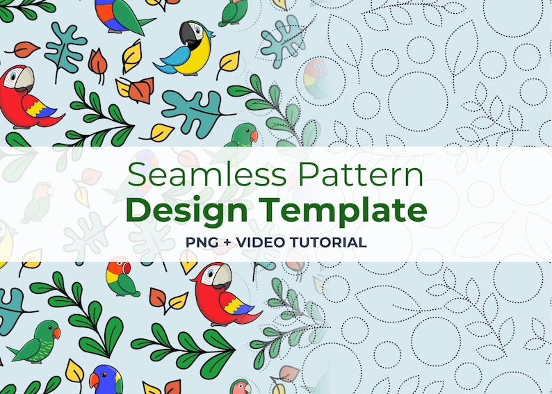 Seamless Pattern Template | Repeatable Pattern Layout for Scrapbook Paper PNG image 1