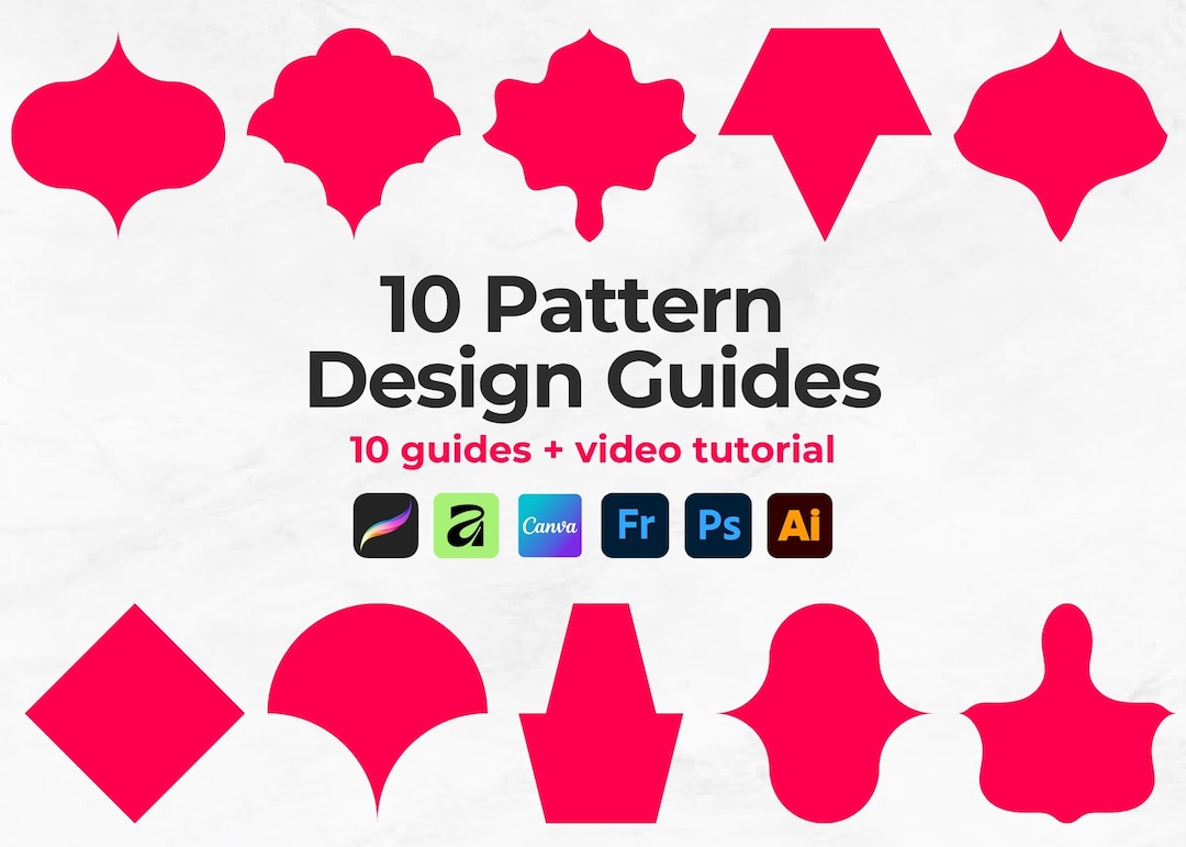 Seamless Pattern Guides (diamond, Ogee, Scallop) | Repeatable Pattern ...