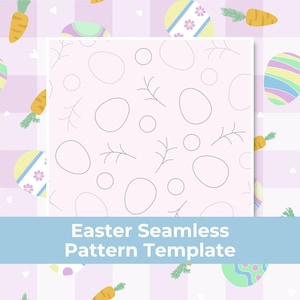 Easter Seamless Pattern Template | Procreate Pattern Brush Set