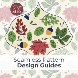 Guias de padrões sem emenda (losango, ogiva, vieira) | Modelos de padrões repetíveis para iniciantes no Procreate