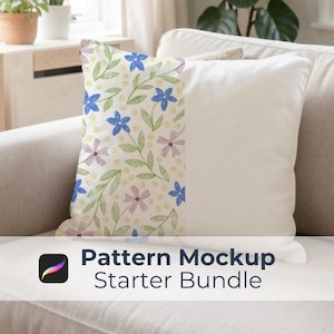 Procreate Mockups for Seamless Pattern | 9 Pack Photo Bundle for Pinterest
