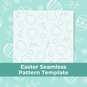 Easter Seamless Pattern Template | Procreate Pattern Brush Set