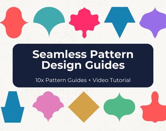 Guides pour motifs sans couture (losange, doudou, pétoncle) | Modèles de motifs reproductibles pour procréer pour débutants