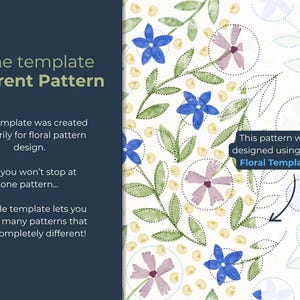 Naadloze patroonsjabloon | Herhaalbare patroonlay-out voor plakboek, png afbeelding 4