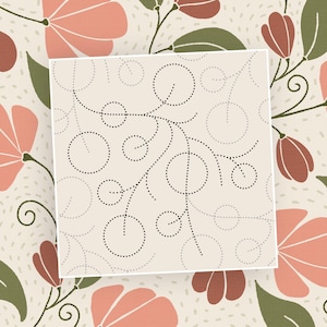 Seamless Pattern Template for Procreate Beginner | Trailing Floral Pattern Layout PNG