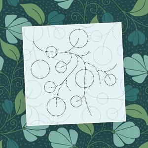 Seamless Pattern Template for Procreate Beginner | Trailing Floral Pattern Layout PNG