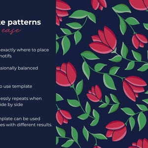 Naadloze patroonsjabloon | Herhaalbare patroonlay-out voor plakboek, png afbeelding 3