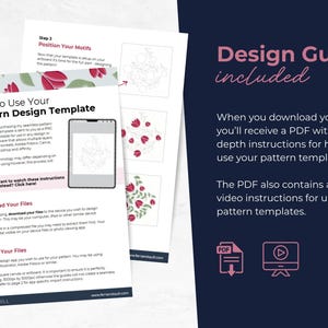 Naadloze patroonsjabloon | Herhaalbare patroonlay-out voor plakboek, png afbeelding 8