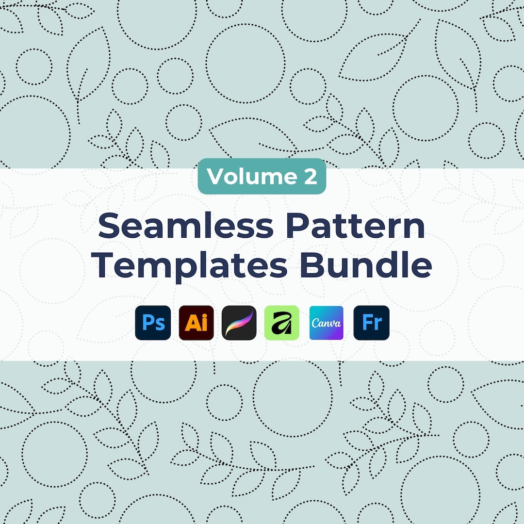 Seamless Pattern Templates Bundle (set of 6) Surface Design Guides for ...