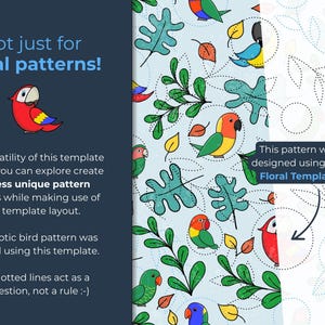 Naadloze patroonsjabloon | Herhaalbare patroonlay-out voor plakboek, png afbeelding 6