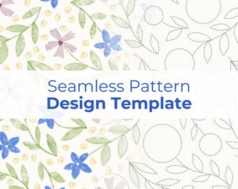 Modèle de modèle sans couture | Guide des motifs floraux à répétition | Pour procréer débutant