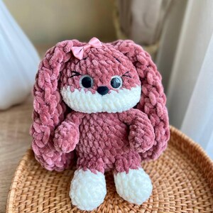 Amigurumi Plüsch Hase, Häkelhase, Häkelkaninchen, Stofftier, Kuschelhase, Plüsch Hase, Geschenk für Kinder und Erwachsene